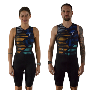 Trititan Pro Sleeveless Trisuit Tropical Stripes (unisex)