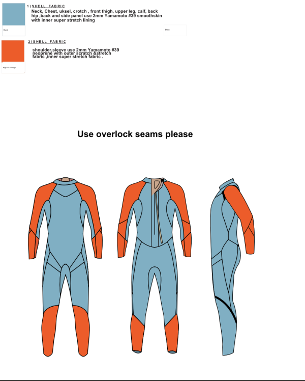 Peaks Wetsuit Visi Naranja