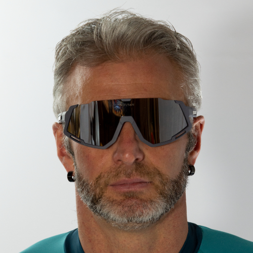 TRITITAN EAGLE SUNGLASSES with 4 extra interchangeable lenses White or Grey or Black