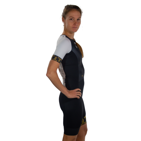 TriTiTan Elite Titanium Gold Trisuit with short sleeves (unisex)