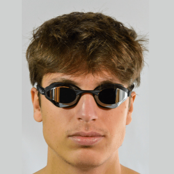 PEAKSOrcaBlaclkJulesfront PEAKS Orca swimming goggles with interchangeable nose bridge